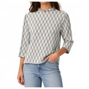NEW SHANA APPAREL whipstitch sleeve sweater in grey